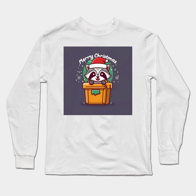 raccoon in a trash bin Long Sleeve T-Shirt by NatureFan